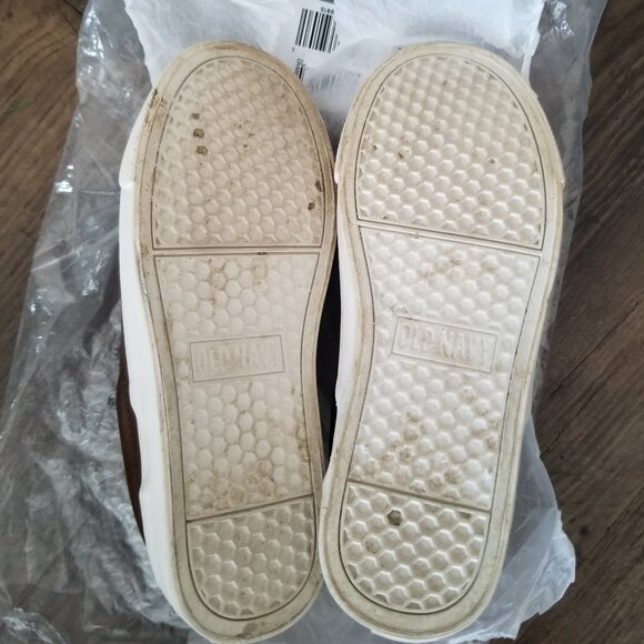 Gender-Netural Brown Leather Look Canvas Slip-On Shoes - Picture 7 of 8